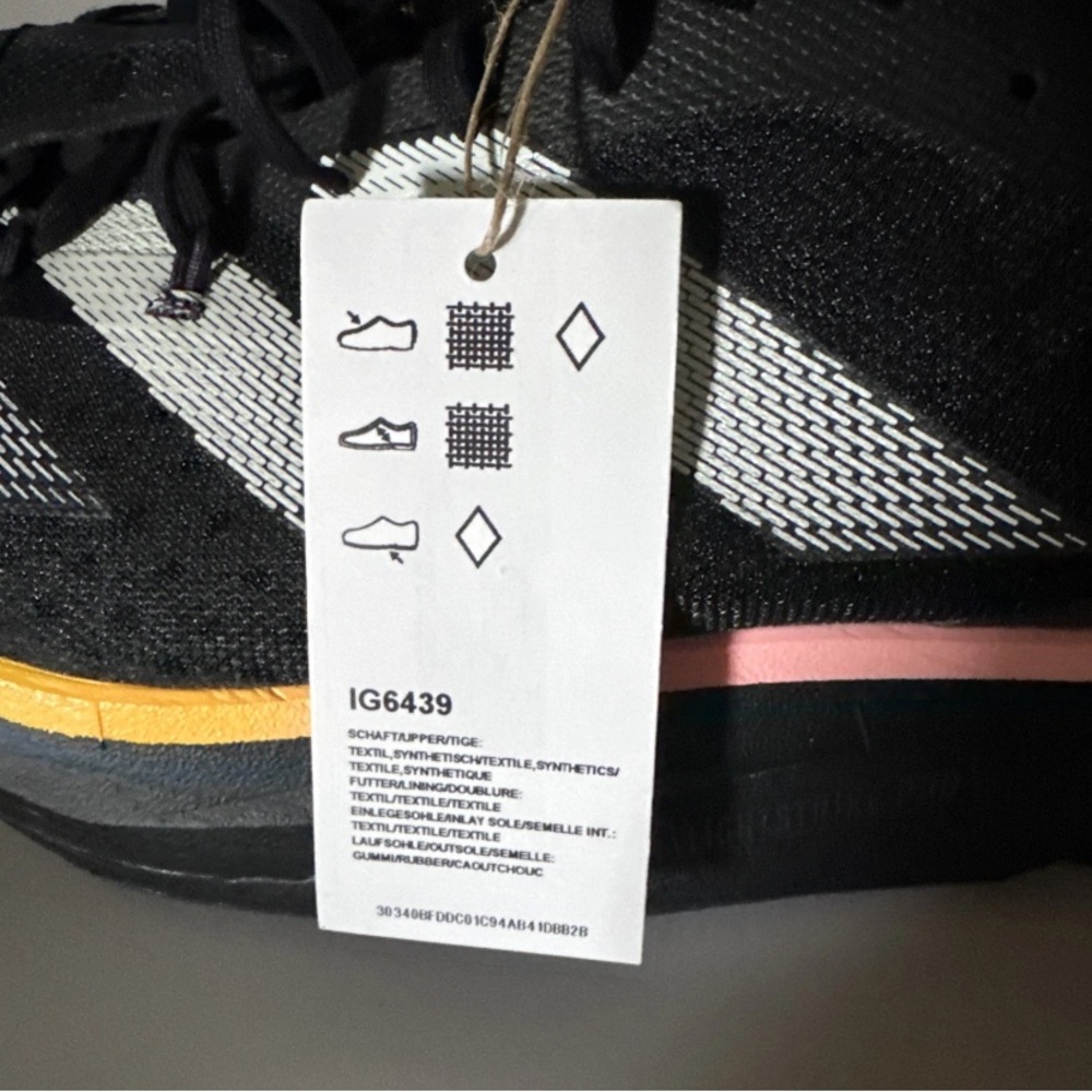 adidas Adizero Adios Pro 3 M Core Black Zero Metallic Men Running IG6439 Size 10 - Picture 9 of 9